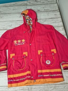 Vintage Lapagayo Red And Orange Lightweight Jacket Size 164